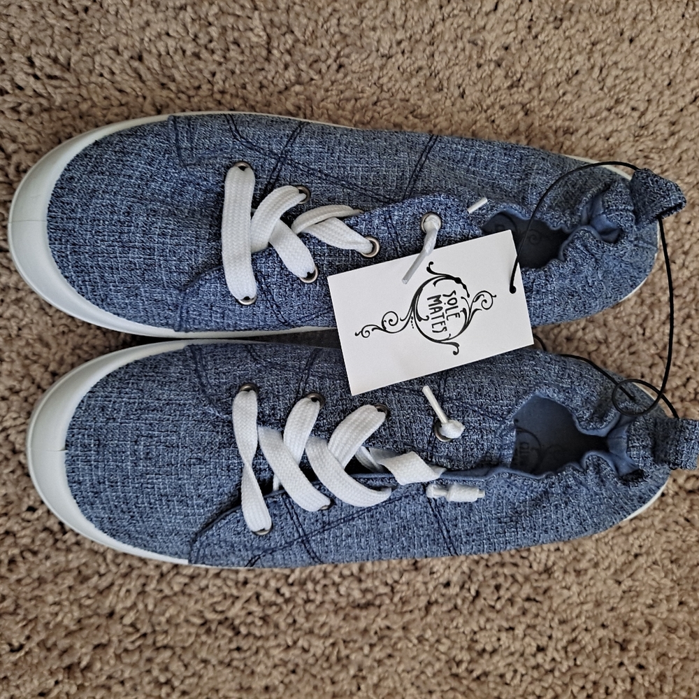 NWT Soulmates Blue Slip-on shoes sz 9/10